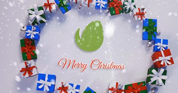 3D圣诞礼物动画logo演示素材库精选AE模板 Christmas Wish