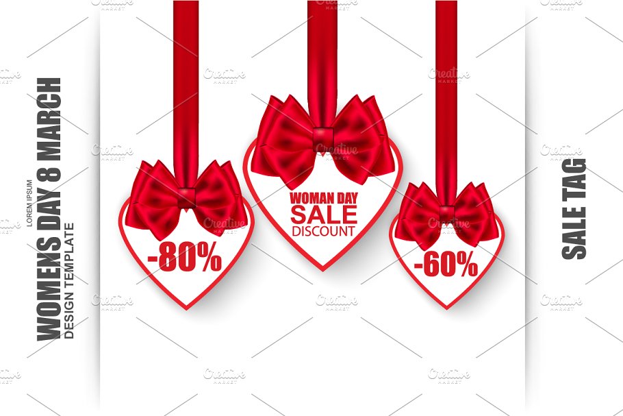 妇女节促销广告素材合集 Womens Day Banners, Tag, Gift Card插图(2)