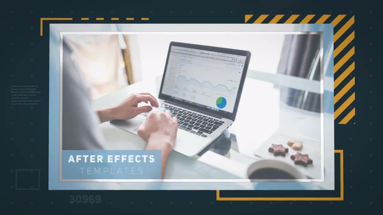 简单的动画文本商业片头展示ae模板