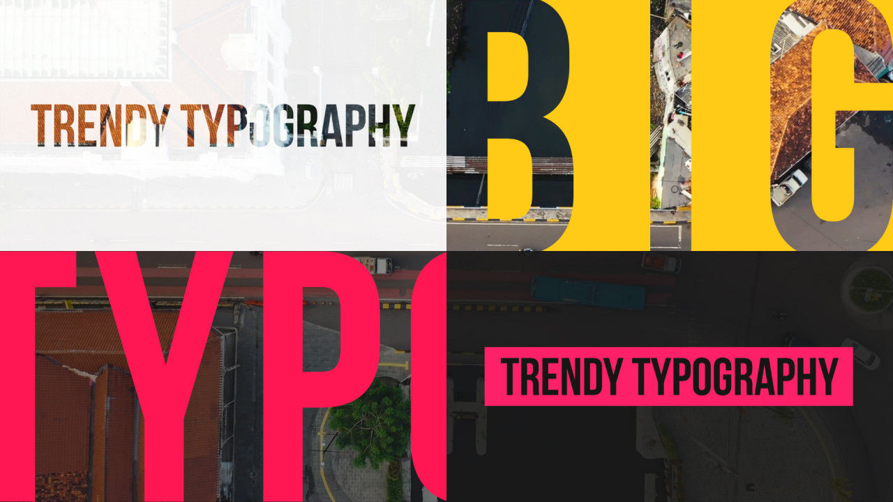 11个简洁全屏标题动画素材库精选AE模板