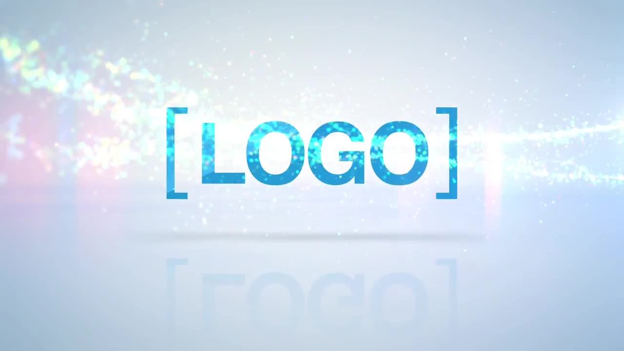 梦幻的带有金属光泽的粒子特效logo全屏展示素材库精选AE模板