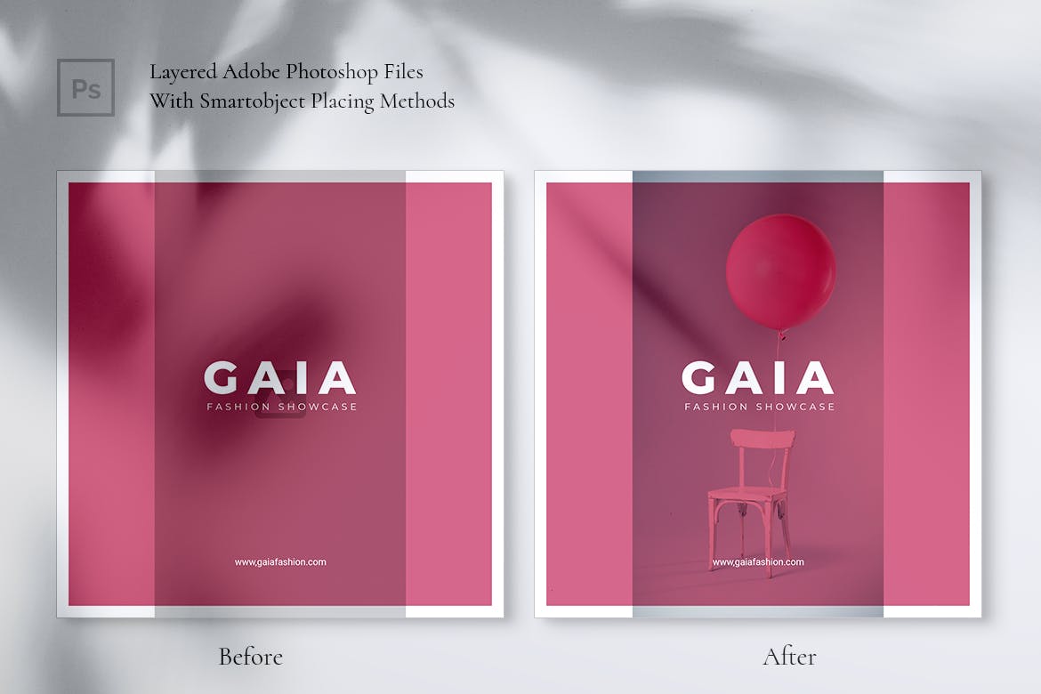 时装店/时尚品牌Instagram&Facebook文章贴图设计模板素材库精选 GAIA Fashion Store Instagram & Facebook Post插图(3)