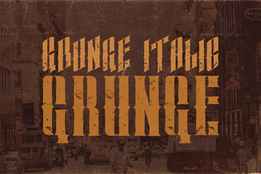 4款复古效果海报标题字体下载 Almanac – 4 Vintage Style Fonts插图(1)