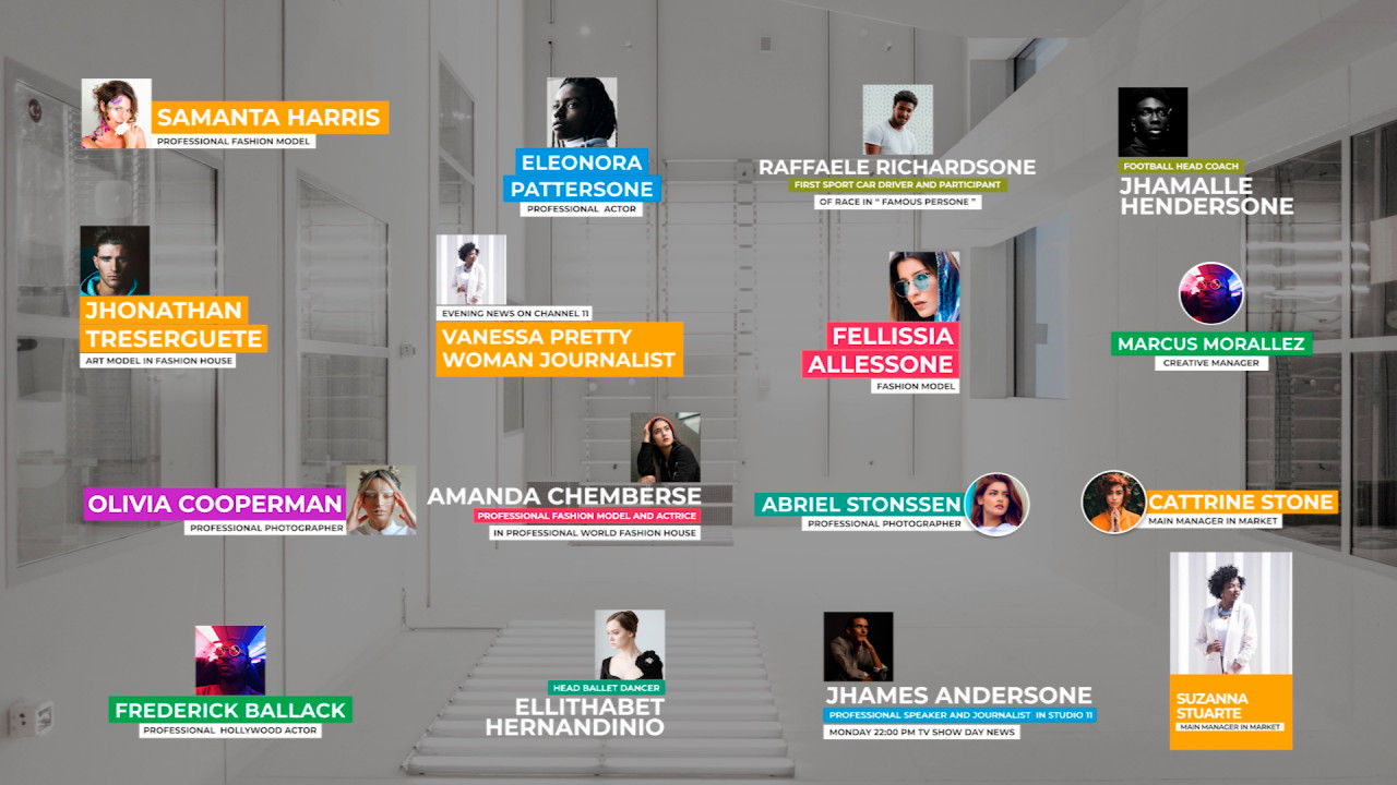 干净且信息丰富的16个酷炫三分之一pr文本模板