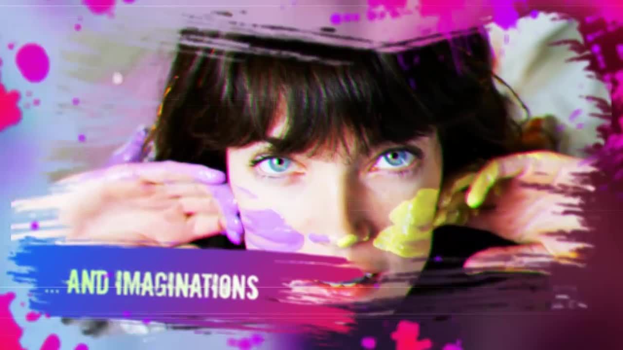 酷炫创意油漆彩绘幻灯片素材库精选AE模板