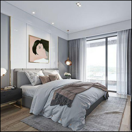 现代卧室室内场景素材之家精选3D模型76