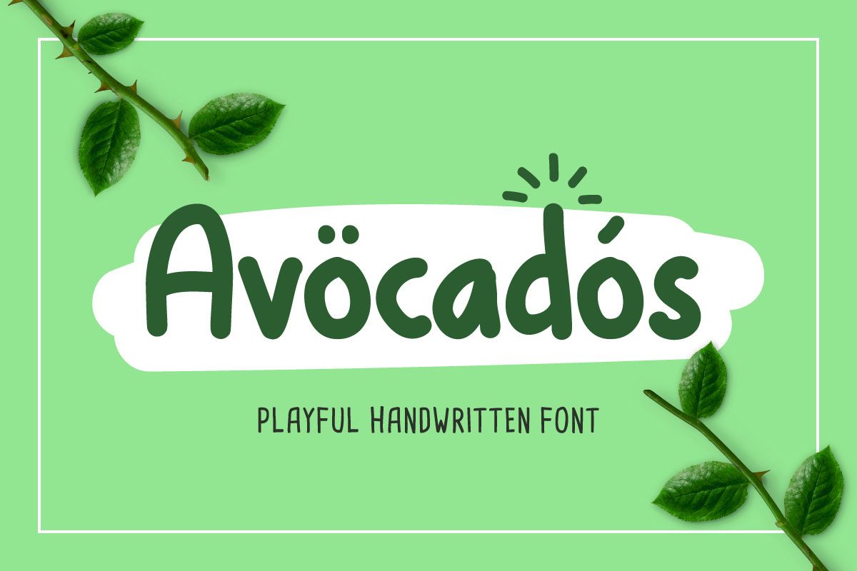 Avocados Font素材之家精选英文字体