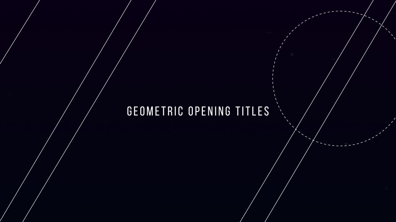 现代时尚的几何开场标题素材库精选AE模板