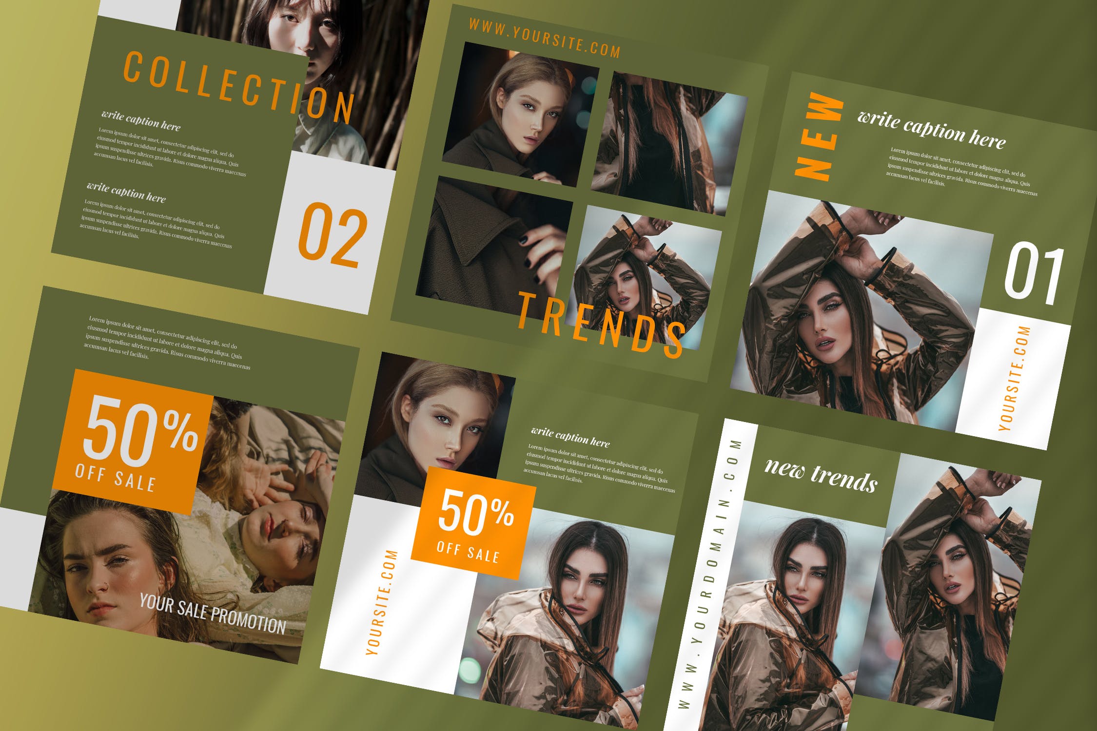 服装大牌社交自媒体广告设计模板素材库精选 Tweleve – Social Media Kit插图(3)