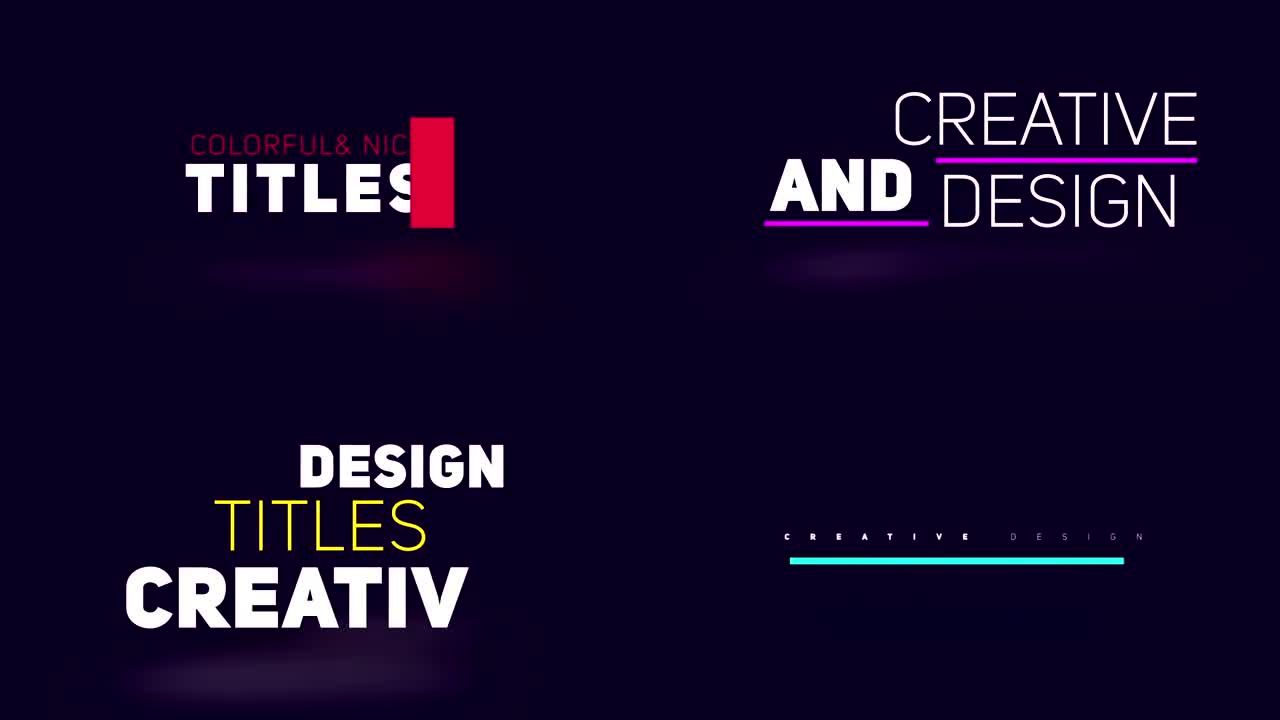 19种独特的标题设计和动画素材库精选AE模板