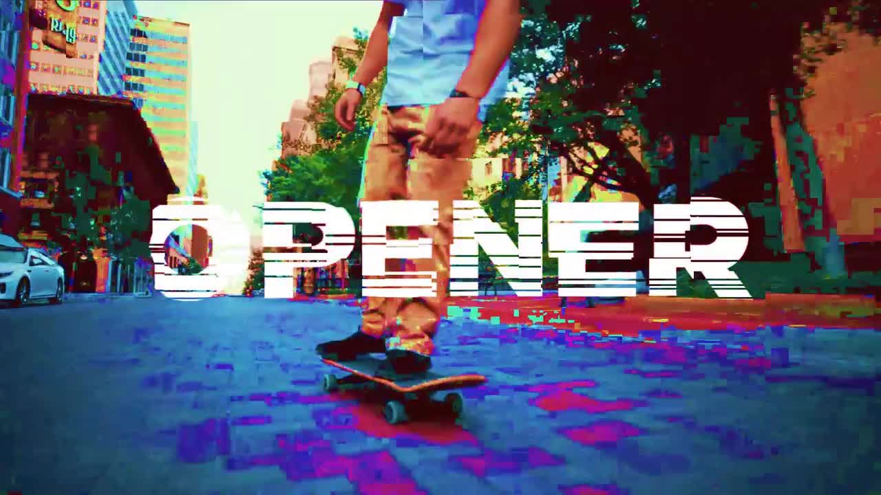 失真特效开场视频片头素材库推荐PR模板