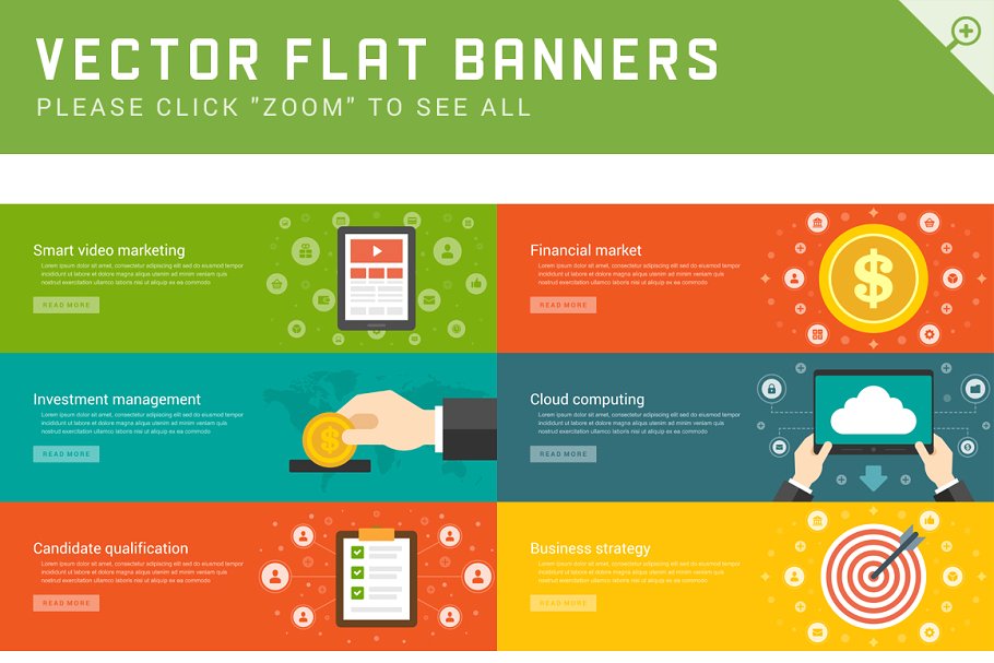 互联网项目通用扁平风图标集 Flat design big bundle插图(2)