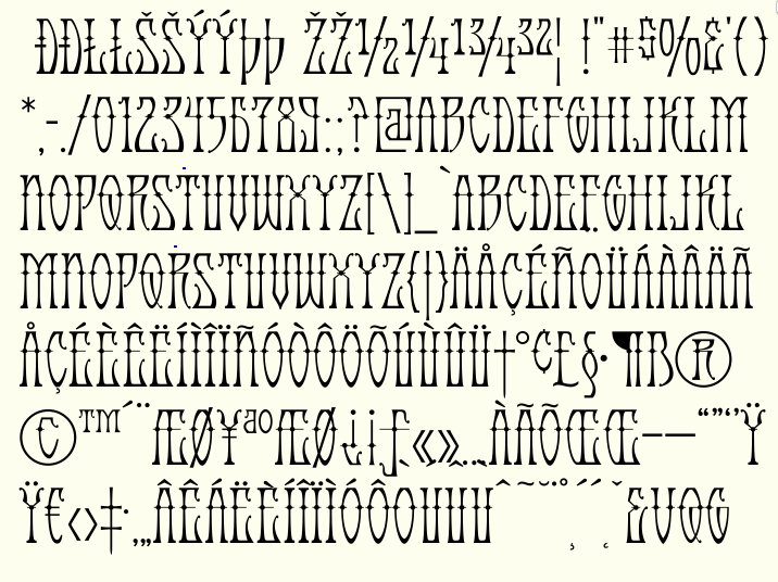 Antique Android font插图 Antique Android font插图
