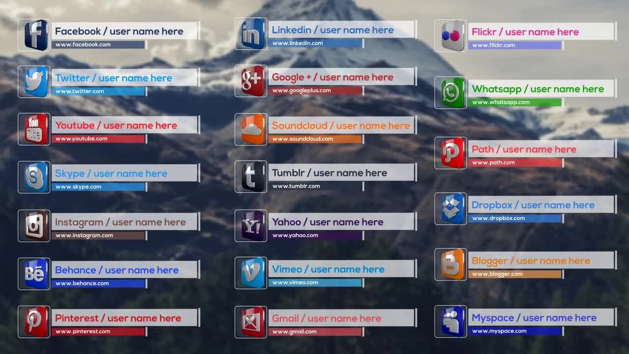 32个3D社交媒体文本动画素材库精选AE模板