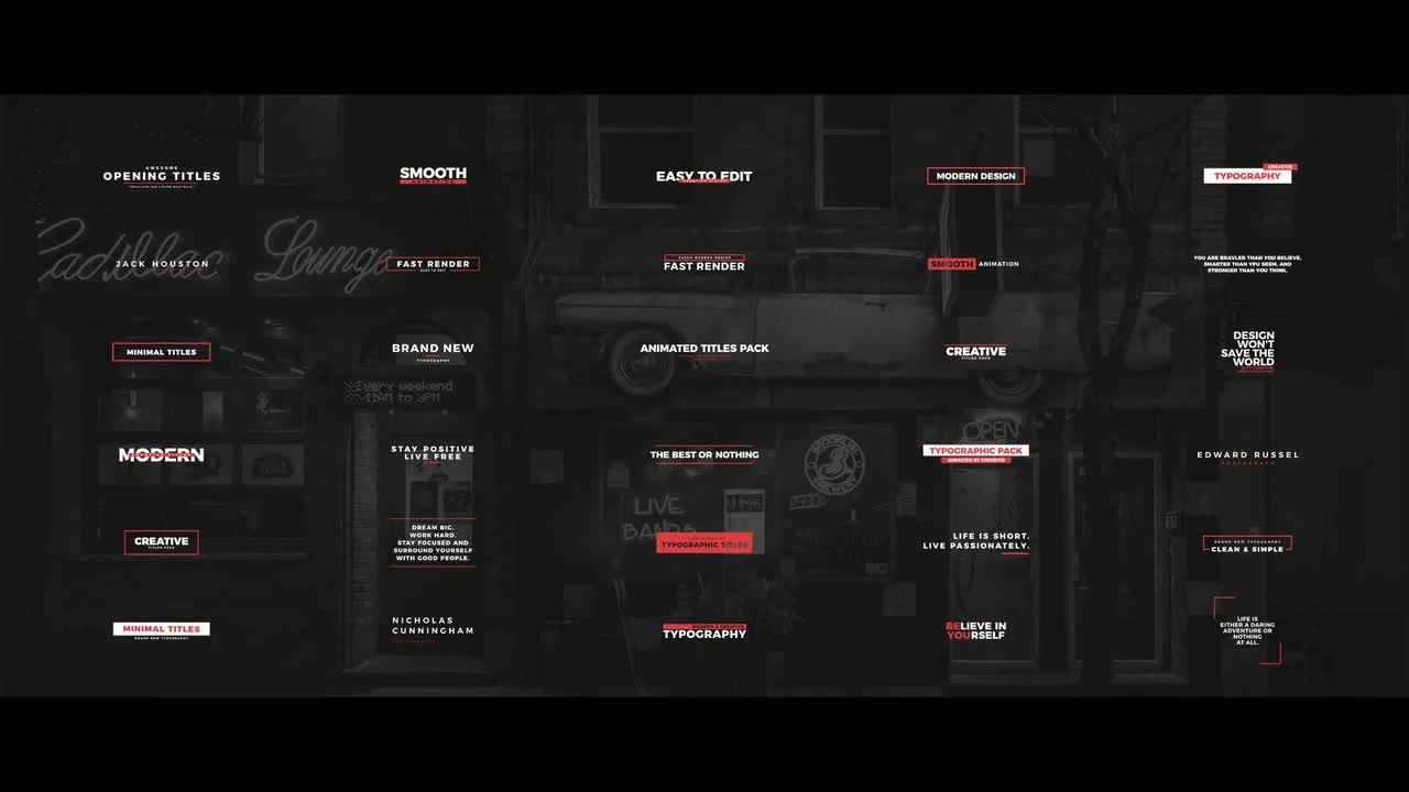 30个干净的标题动画模板PR