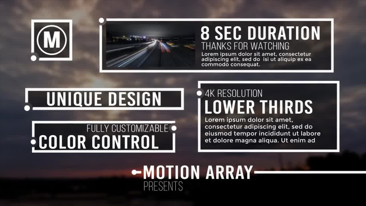 现代下三分之一素材库精选AE模板