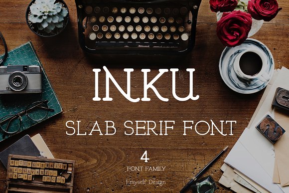 Inku font ( 4 font family)素材之家精选英文字体