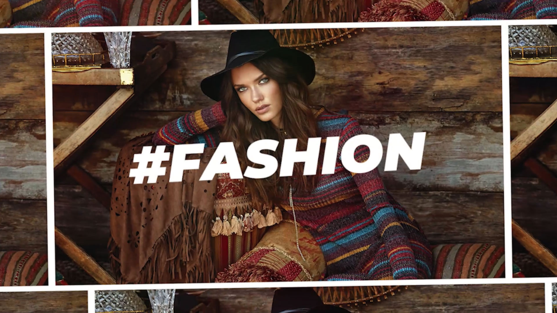 全新时尚的多图边框幻灯片素材库精选pr模板