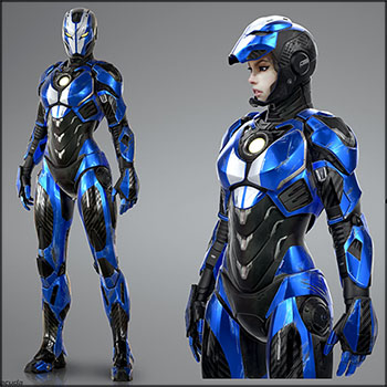 少女钢铁侠素材之家精选3D模型