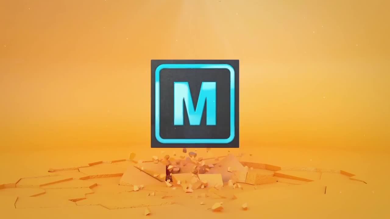 裂纹logo标志动画素材库精选AE模板