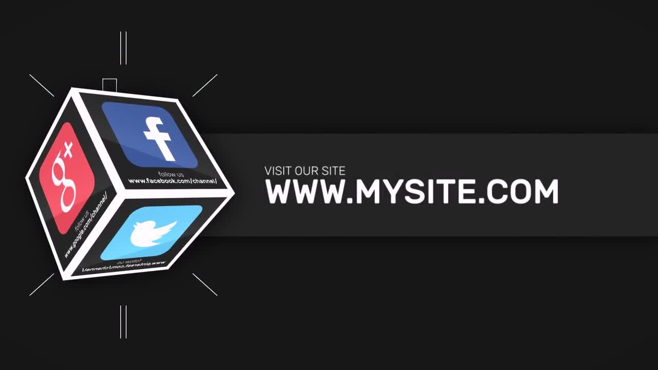 3d立方体图标素材库精选AE模板