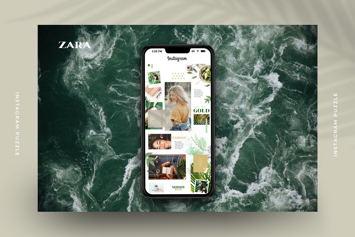 独特优雅的Instagram社交媒体拼图模板素材库精选 Zara – Instagram puzzle [psd]插图(1)