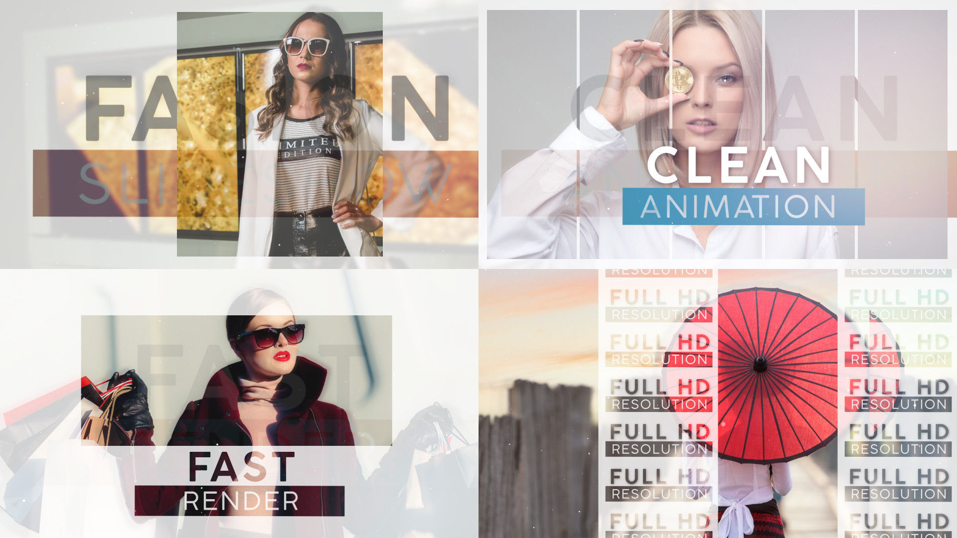 时尚幻灯片开幕式动画素材库精选AE模板