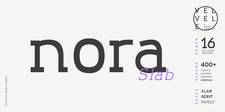 Nora Slab Font Family素材之家精选英文字体