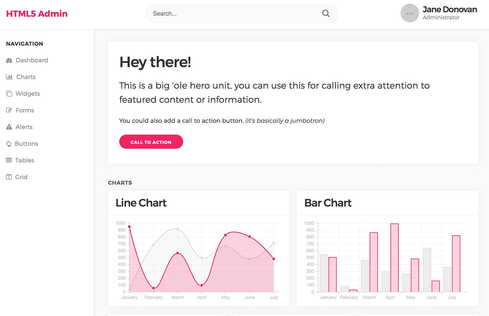 免费后台管理页面模板素材库精选 Free HTML5 Admin Template插图(4)