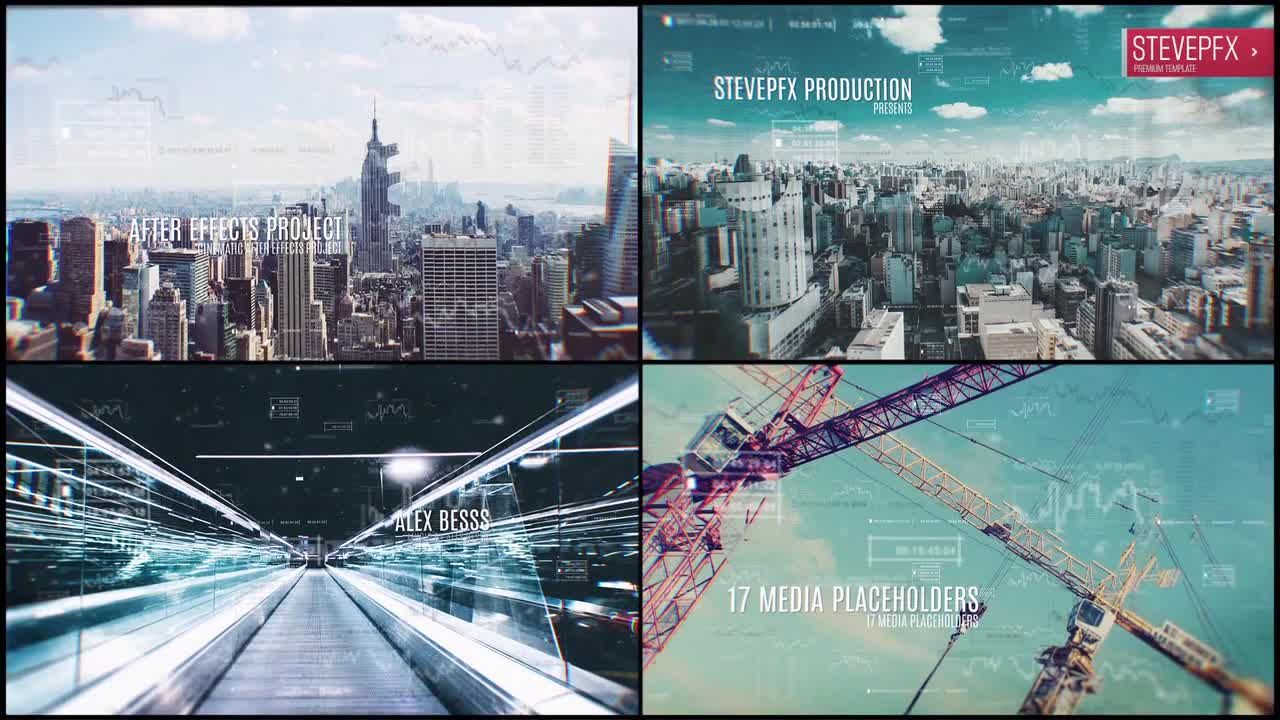 3D隧道轮廓瞬间过渡效果素材库精选AE模板