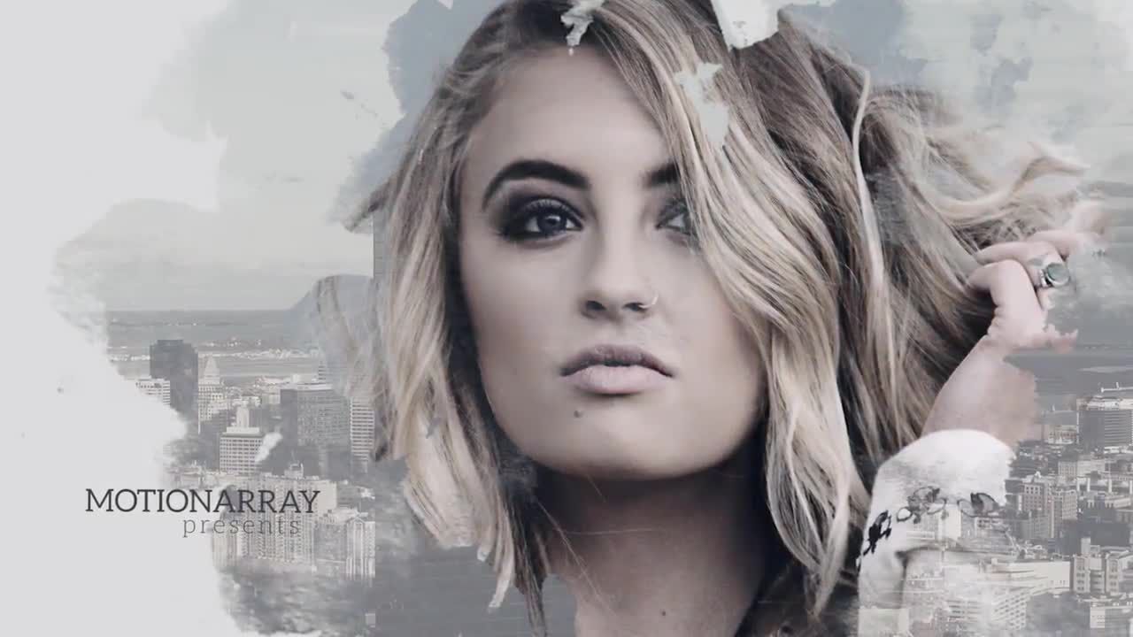 水墨效果幻灯片过渡素材库精选PR模板