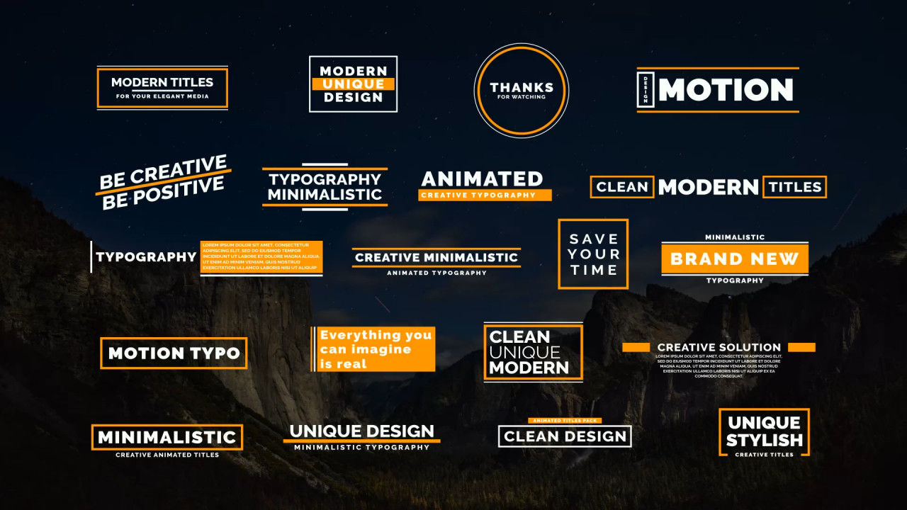 20个创意错字AE标题模板