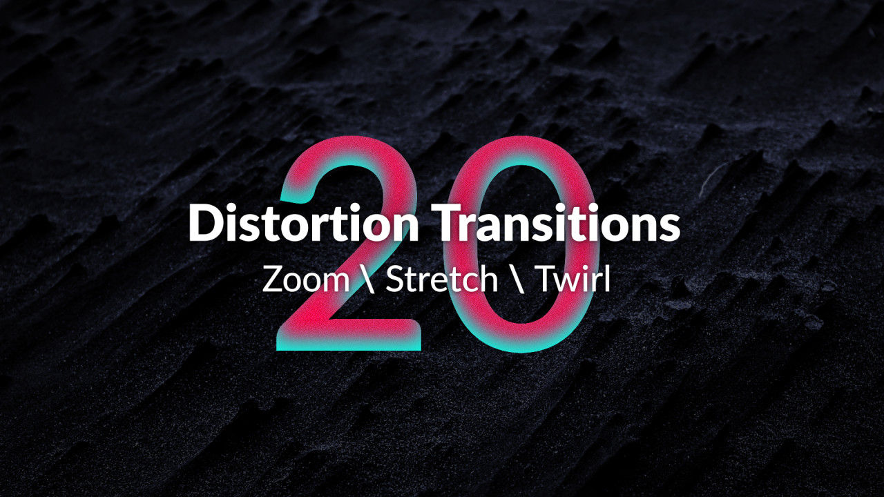 20个无缝失真过渡效果PR模板