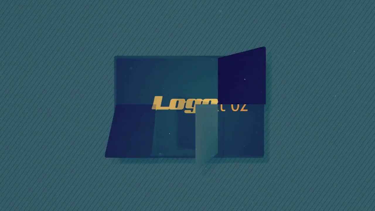 旋转折叠效果AE文本模板