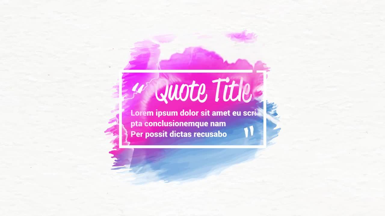 水彩与现代文字手绘现代插图素材库推荐PR模板