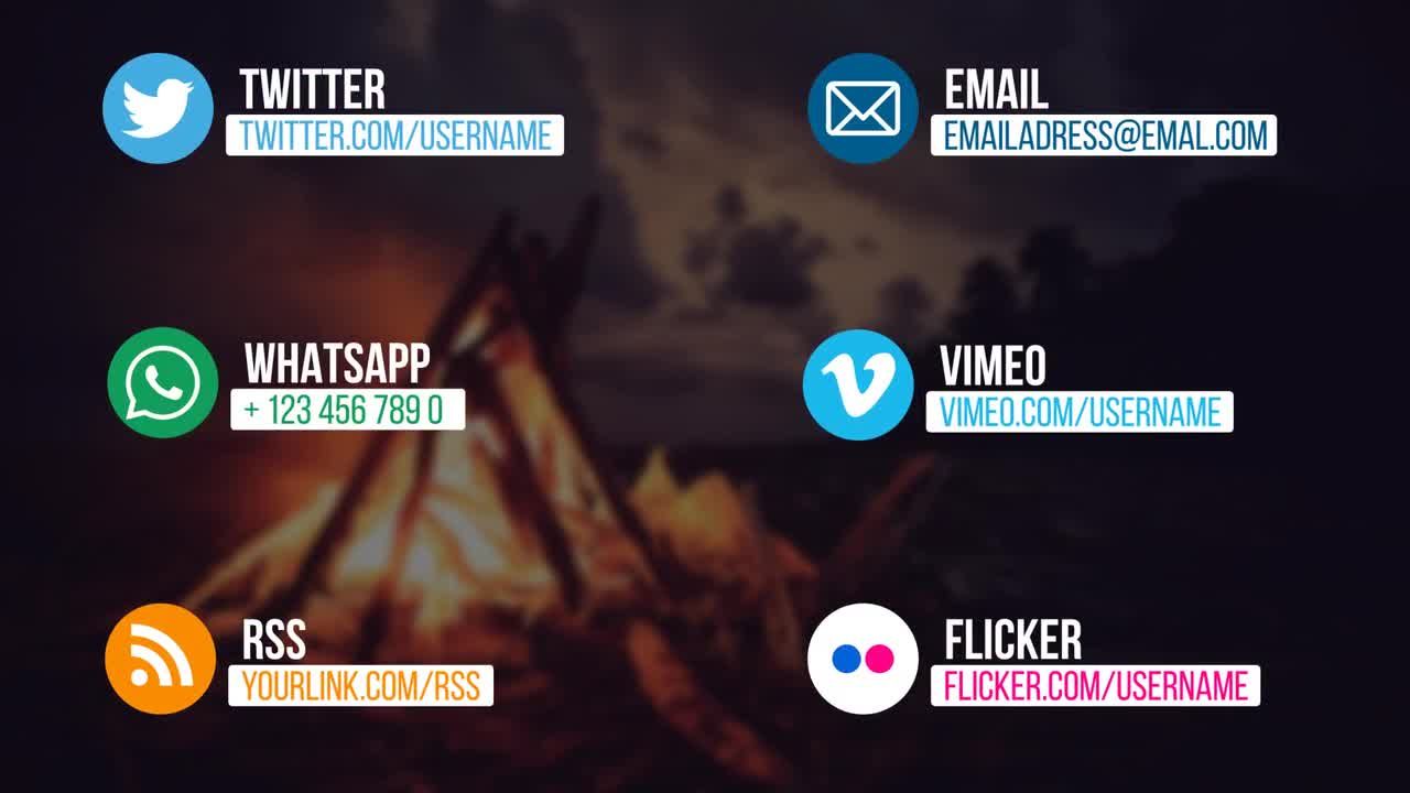 12个动态动画社交媒体图标素材库精选AE模板