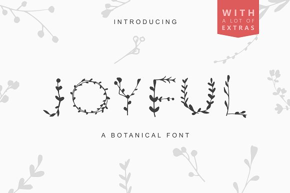 JOYFUL BOTANS FONT素材之家精选英文字体