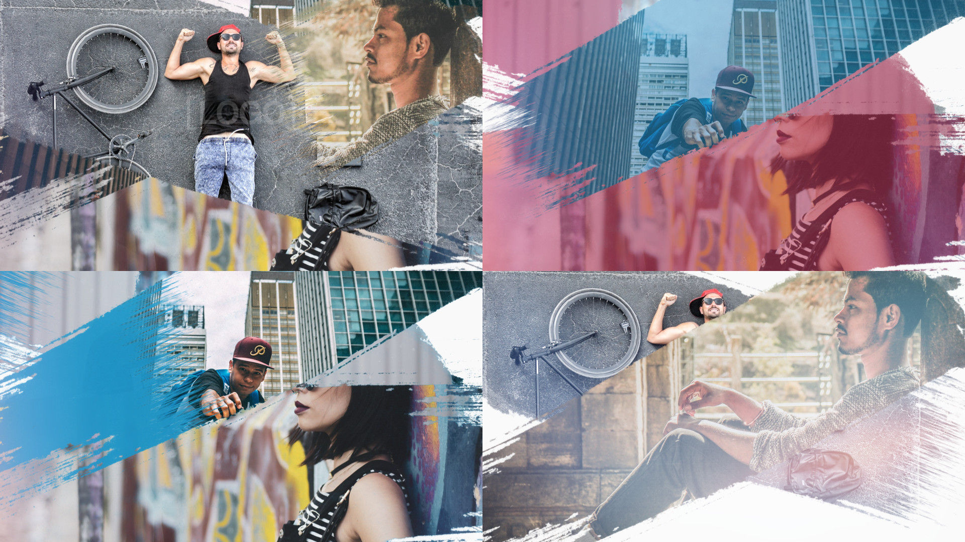 涂鸦徽标转场素材库精选AE模板