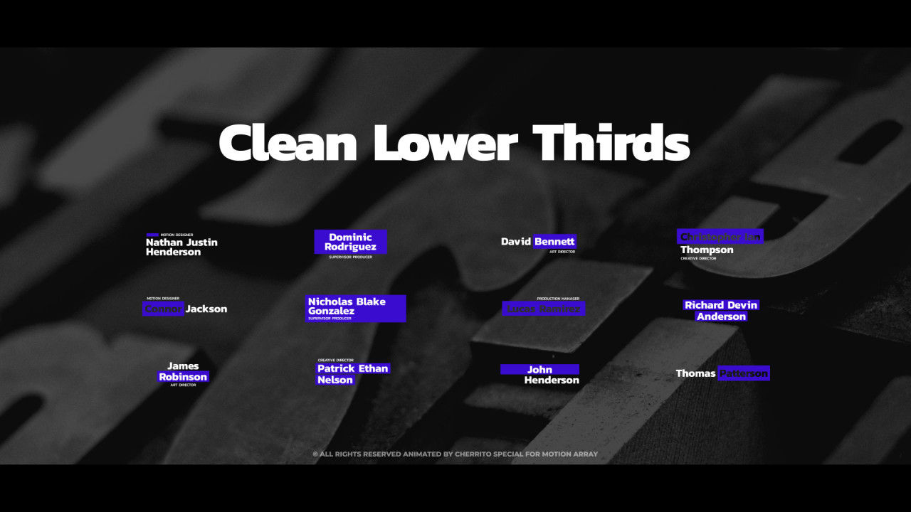 12个简洁降低三分之二文本动画素材库精选AE模板