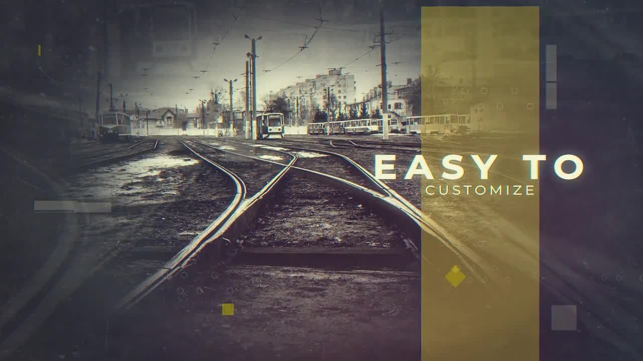 复古的照片创意过渡效果展示素材库精选AE模板