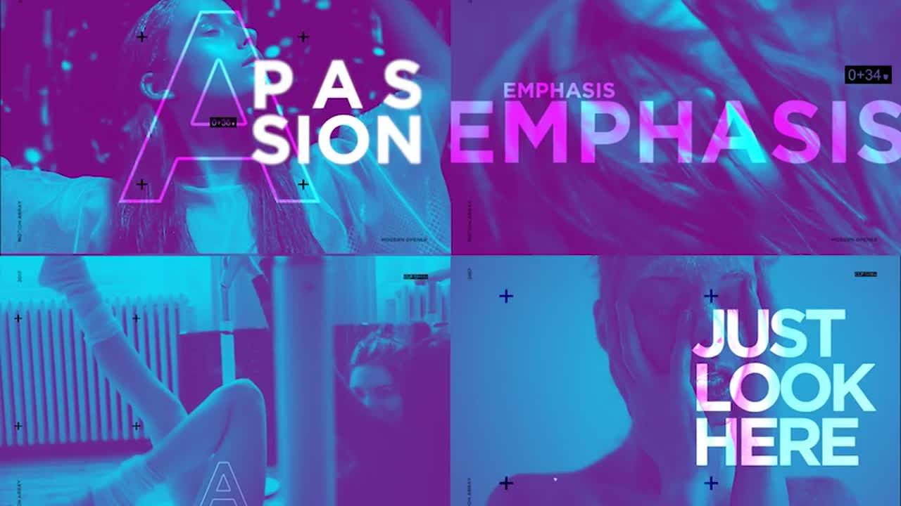 现代促销卷轴素材库精选pr模板