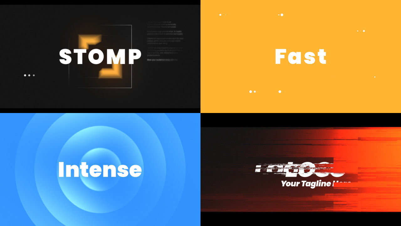 充满活力的幻灯片展示素材库精选AE模板