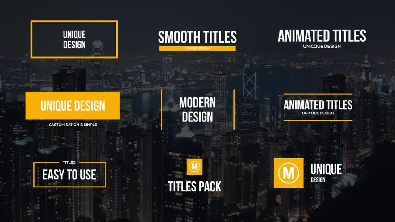 简约迷你标题字幕动画特效素材库精选AE模板