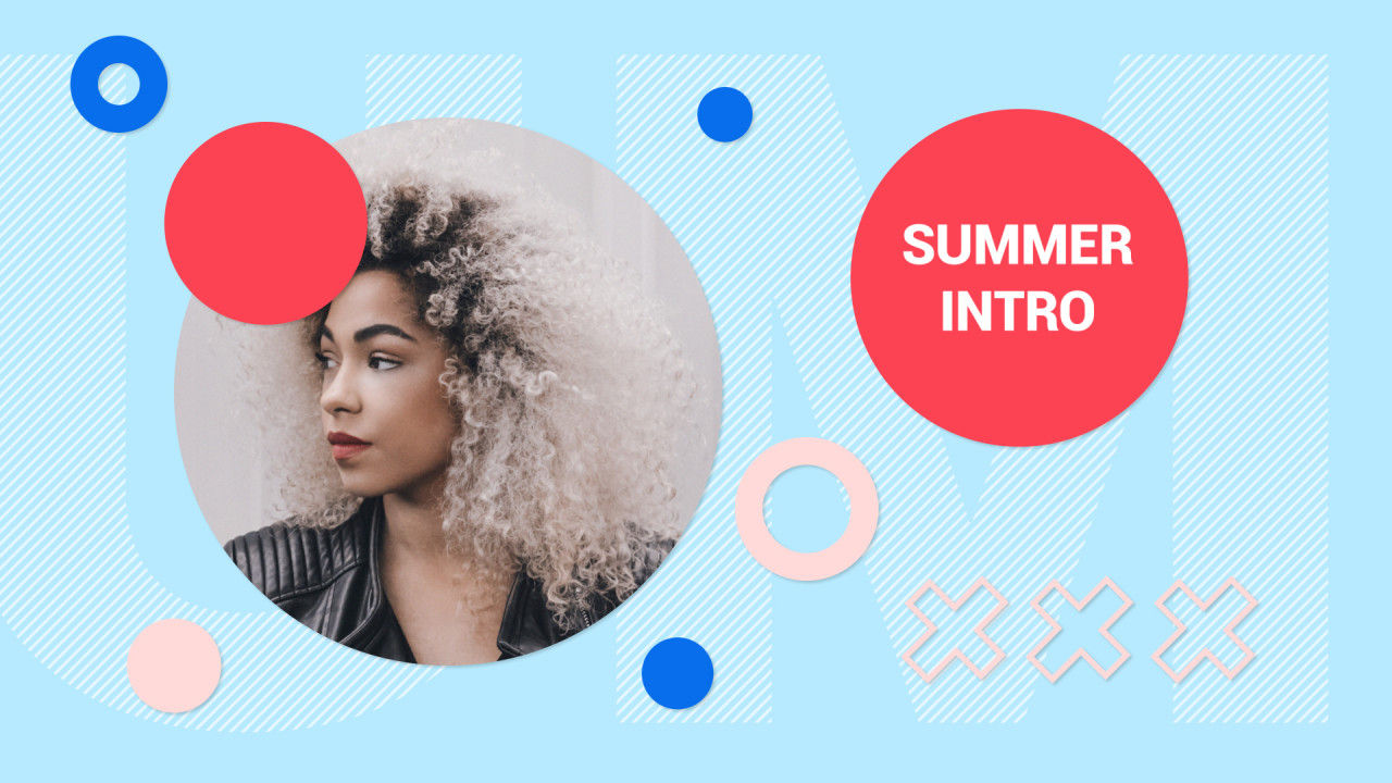 夏季简介图文幻灯片素材库精选AE模板