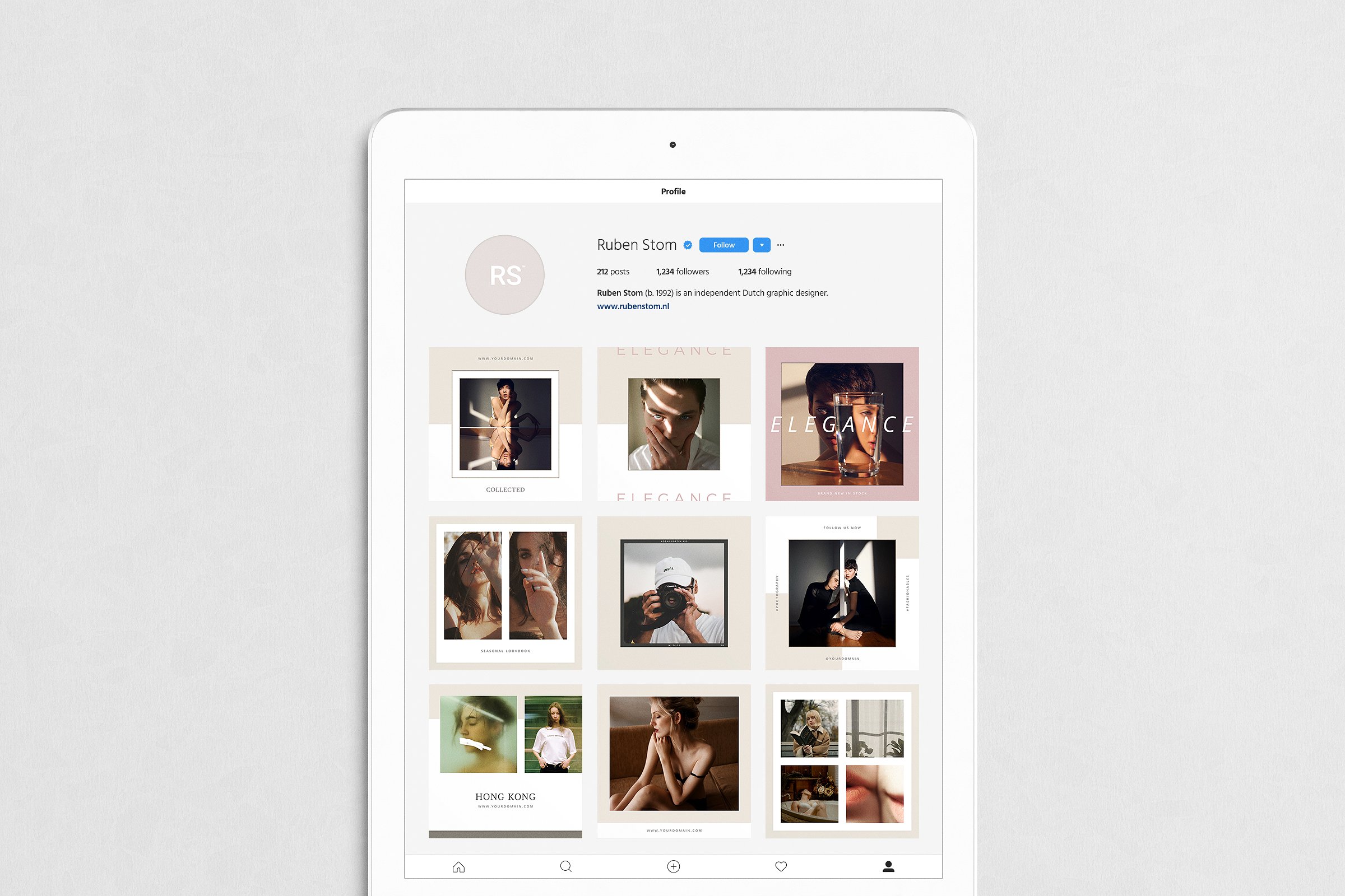 时尚模特肖像摄影社交媒体贴图模板素材库精选 Hong Kong Social Media Pack插图(7)