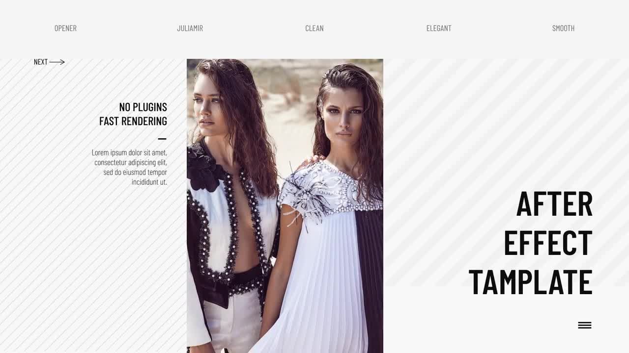 一个很棒的时尚幻灯片效果素材库精选AE模板