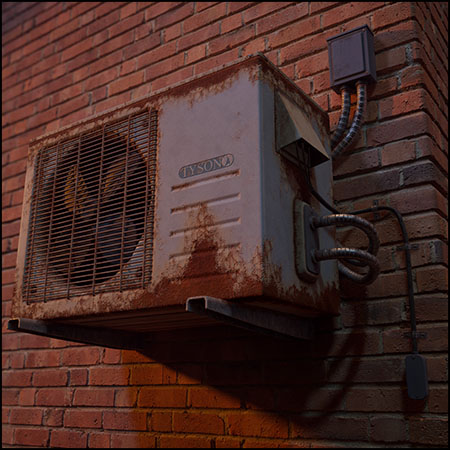 生锈的空调外机机组素材之家精选3D模型