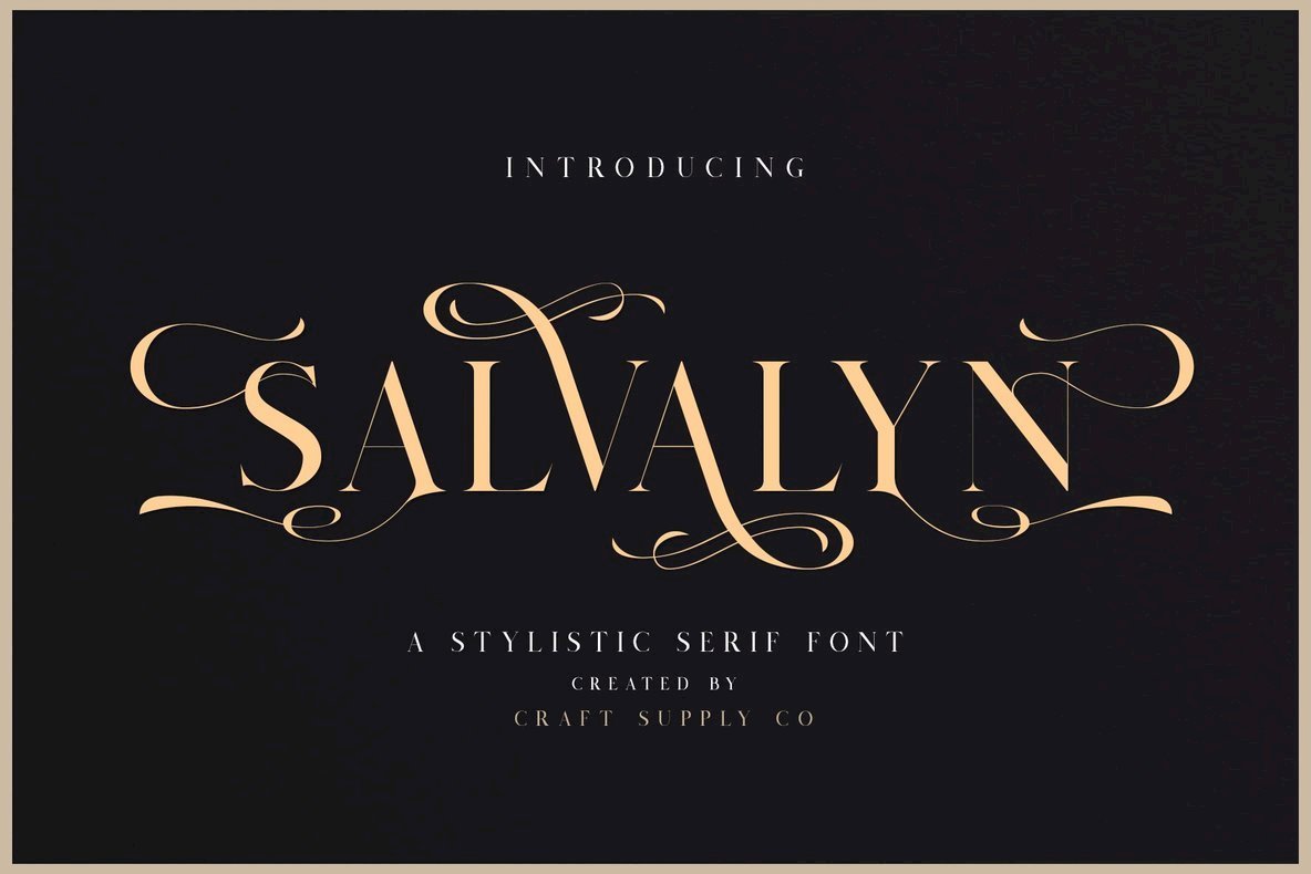 Salvalyn Font素材之家精选英文字体