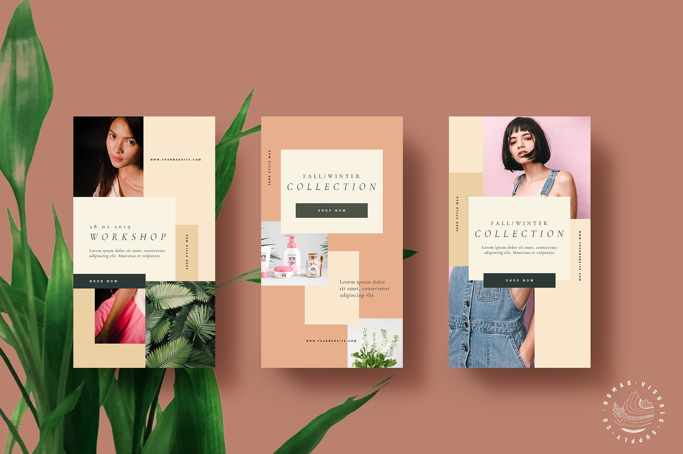 时尚高端Instagram故事动画模板素材库精选 Natural Store Animated Stories [psd]插图(3)