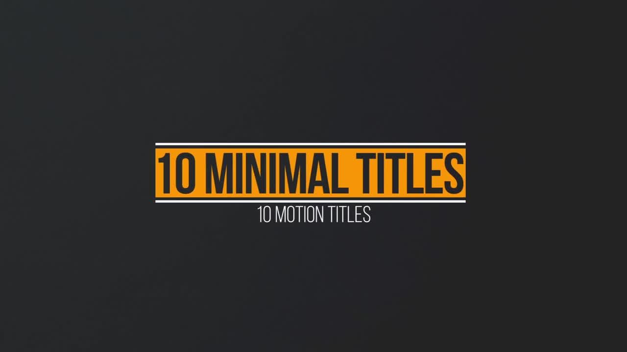 简单的动画标题设计素材库精选pr模板